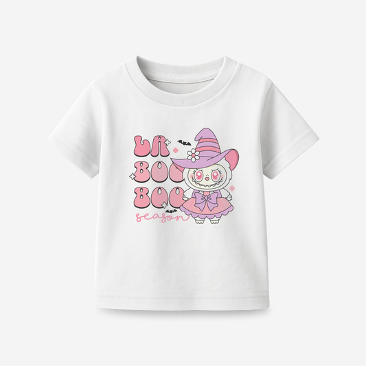 Playera Labubu Halloween Rosa